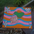 Kiss My Ass! 16x20 Originial Canvas!