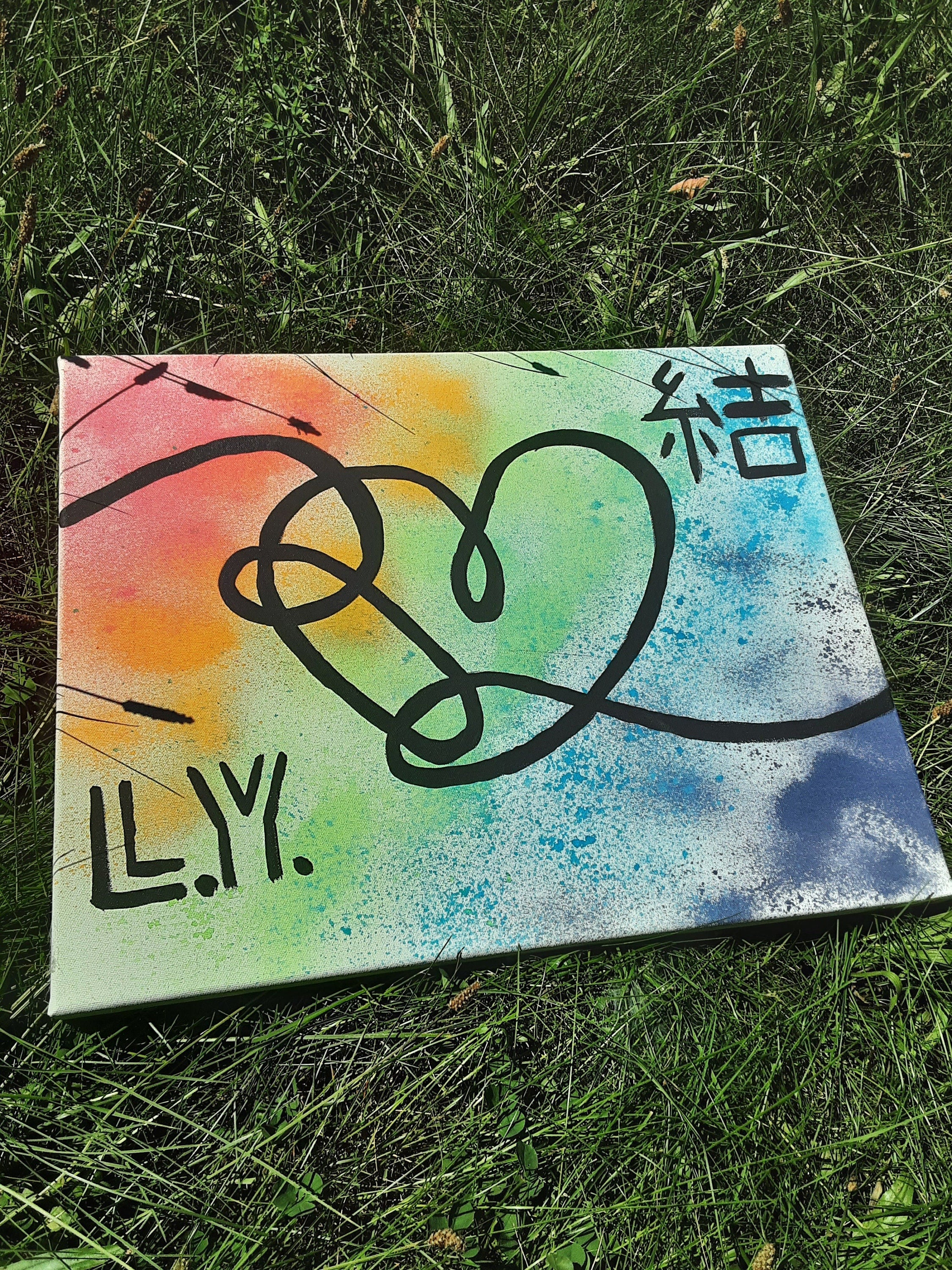 Love Yourself Rainbow Canvas