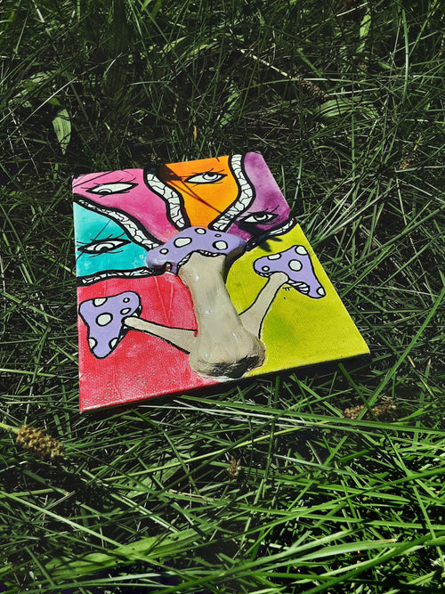 3D Mushroom Painting w/ Eye-catching Colors & Patterns