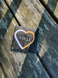 Custom Heart & Date Mini Canvas